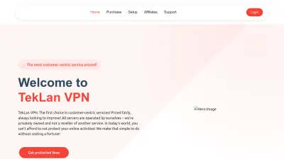 Screenshot preview of teklanvpn.com