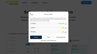 Screenshot preview of otys.com