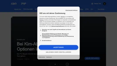 Screenshot preview of ran.de