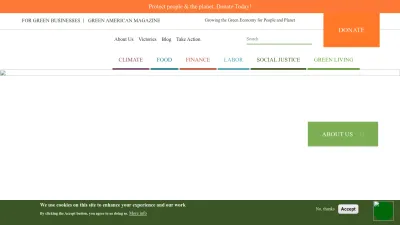 Screenshot preview of greenamerica.org
