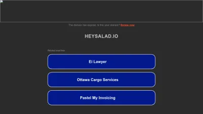 Screenshot preview of heysalad.io