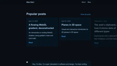 Screenshot preview of alexharri.com