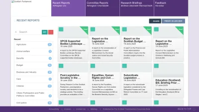 Screenshot preview of digitalpublications.parliament.scot