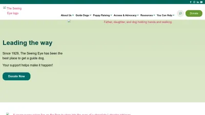 Screenshot preview of seeingeye.org
