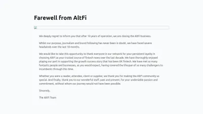 Screenshot preview of altfi.com