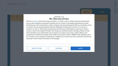 Screenshot preview of wordhtml.com