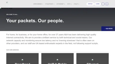 Screenshot preview of aa.net.uk