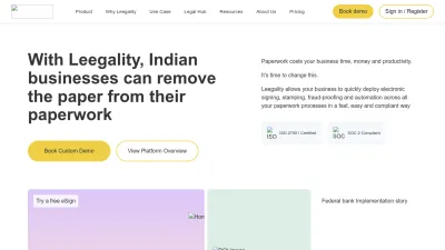 Screenshot preview of leegality.com