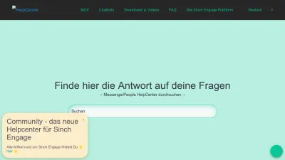 Screenshot preview of helpcenter.messengerpeople.com