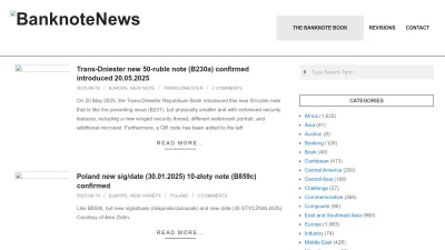 Screenshot preview of banknotenews.com