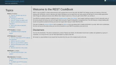 Screenshot preview of restcookbook.com