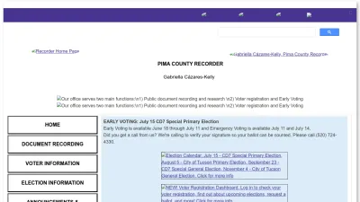 Screenshot preview of recorder.pima.gov