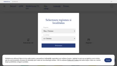 Screenshot preview of moldtelecom.md