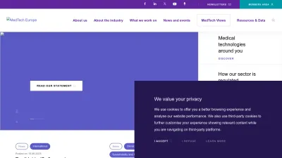 Screenshot preview of medtecheurope.org