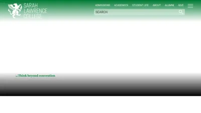 Screenshot preview of sarahlawrence.edu