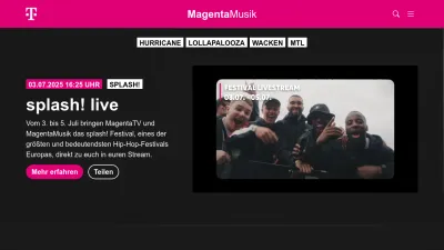 Screenshot preview of magentamusik.de