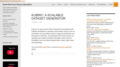 Screenshot of Pybullet.org