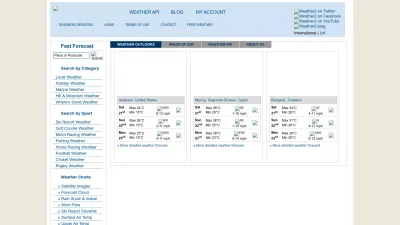 Screenshot preview of myweather2.com