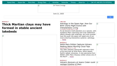 Screenshot preview of marsdaily.com