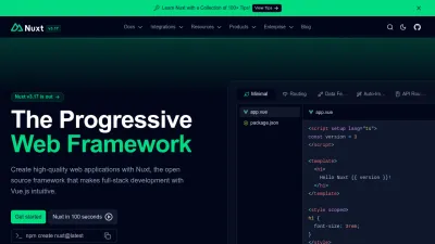 Screenshot of Nuxt.com