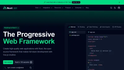 Screenshot preview of nuxt.com