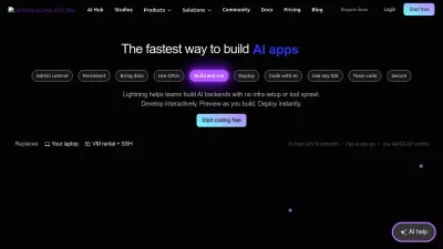 Screenshot preview of lightning.ai