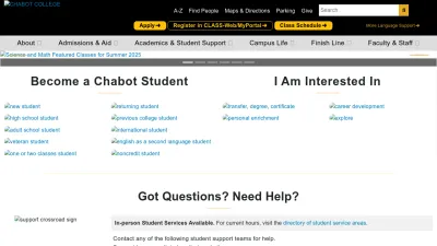 Screenshot preview of chabotcollege.edu