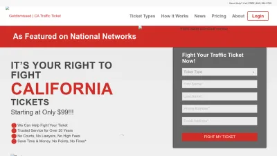 Screenshot preview of getdismissed.com