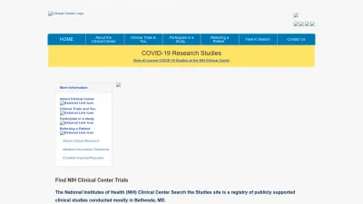 Screenshot preview of clinicalstudies.info.nih.gov