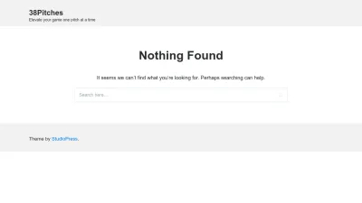 Screenshot preview of 38pitches.com