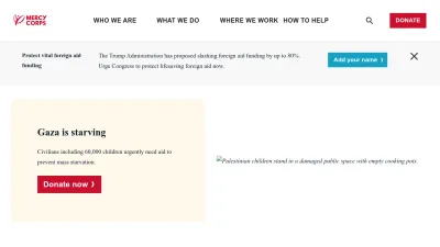 Screenshot preview of mercycorps.org