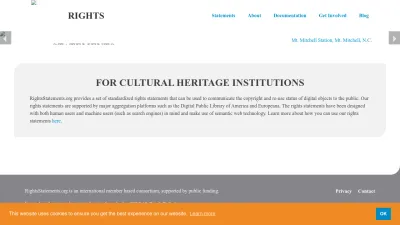Screenshot preview of rightsstatements.org