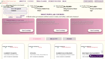 Screenshot preview of hunarcourses.com
