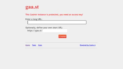 Screenshot preview of gaa.st