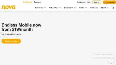 Screenshot preview of novaenergy.co.nz