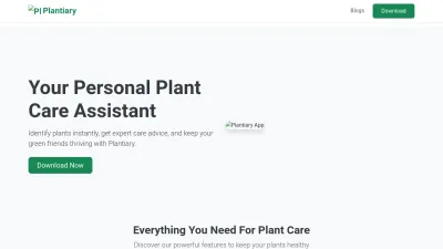 Screenshot preview of plantiary.com