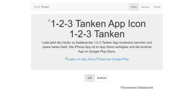 Screenshot preview of 123tanken.de