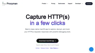Screenshot preview of proxyman.com