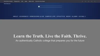 Screenshot preview of christendom.edu