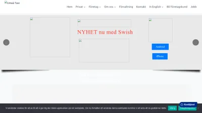 Screenshot preview of umeataxi.se