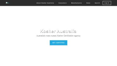Screenshot preview of kosher.org.au