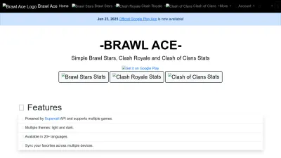 Screenshot preview of brawlace.com