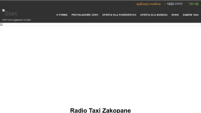 Screenshot preview of radiotaxizakopane.pl