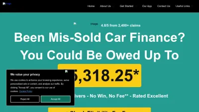 Screenshot preview of claim.co.uk