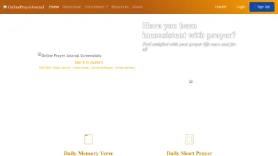 Screenshot preview of onlineprayerjournal.com