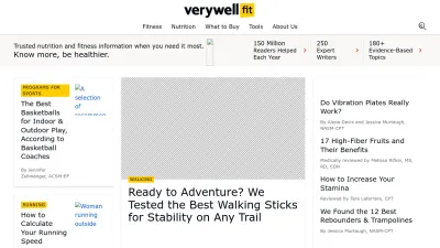Screenshot preview of verywellfit.com