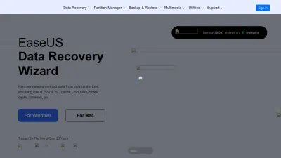 Screenshot preview of easeus.com