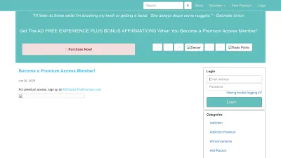 Screenshot preview of affirmationpod.libsyn.com