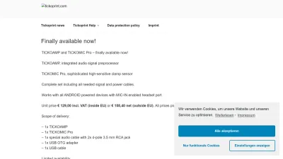 Screenshot preview of tickoprint.com