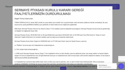 Screenshot preview of tomya.com